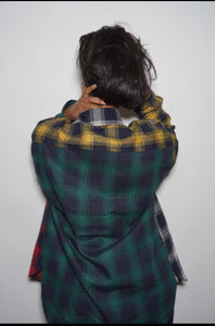 NETTA OVER SIZED PLAID TOP